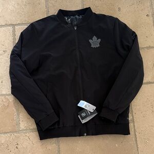 NHL Leafs Black Bomber Jacket